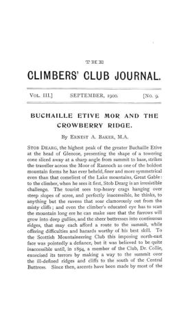 Climbers' Club 1900 Vol.3 No.9 Journal cover